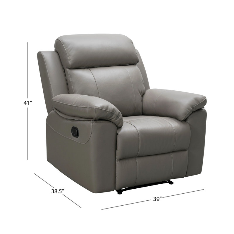 Fauteuil inclinable manuel Avalee, Cuir synthétique gris