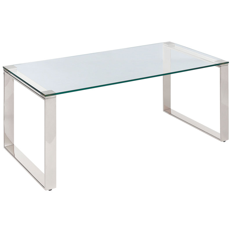 Cambrey Sled Coffee Table, Silver 