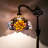 63"H Tiffany Style Floor Lamp with Stained Glass Shade and Resin Base-2055430251