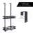 Shower Caddy with 4 Suction Cup and 2 Hooks Matte Black