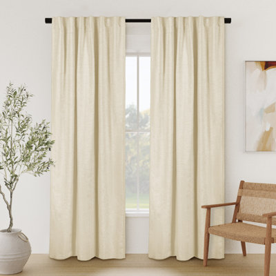 Kaori Chenille Room Darkening Single Curtain Panel