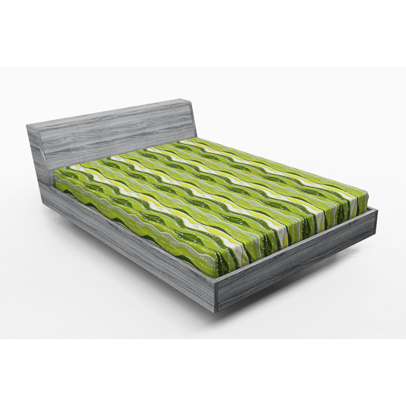 Microfiber Abstract Fitted Sheet, Full Fitted Sheet
