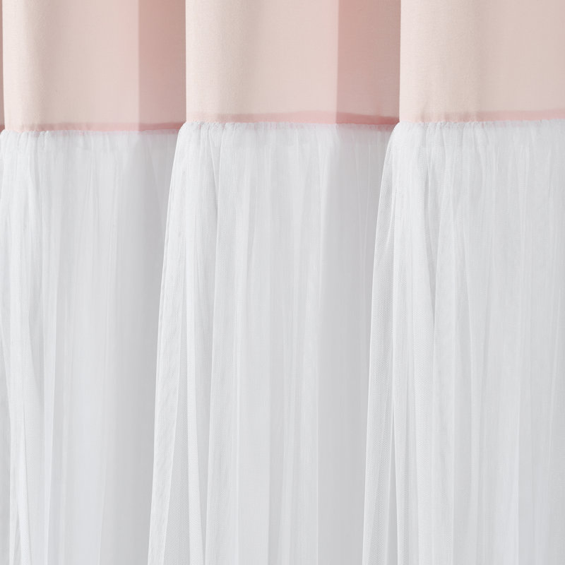 Shower Curtain, Blush/White