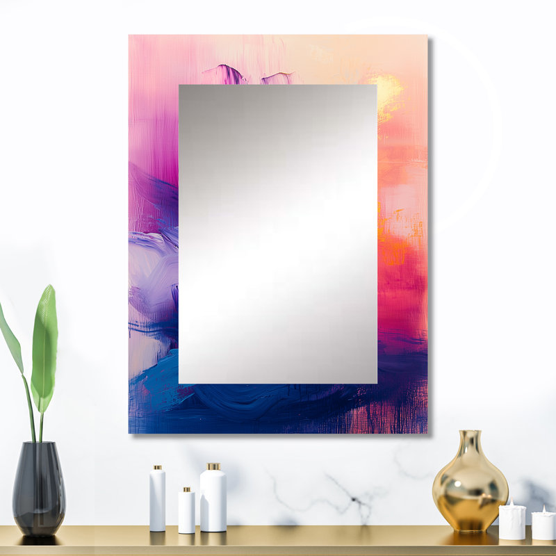Gold Ethereal Dream II - Line Art Wall Mirror, Gold Decorative Mirror, Printed Metal Art, 32" x 24"