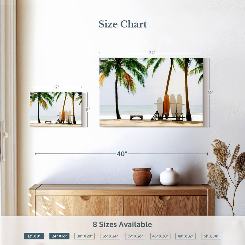 Senne Surfing Haven, 16" H x 24" W
