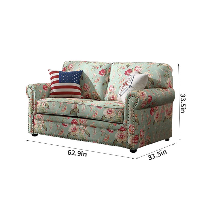 Modern Simple Pastoral Style Sofa Upholstered 62.9'' Sofa