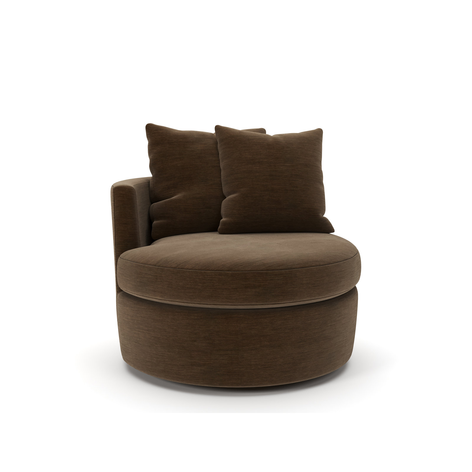 Dara Upholstered Swivel Accent Chair, Evan Bark Textured Chenille