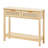 Rattan Console Table with 2 Storage Drawers Rattan 39.37x11.61x32.09inch Sliding Door Natural, Rattan Entryway Table with Storage