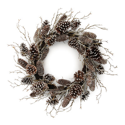 Pine Cone and Twig Wreath 23"D