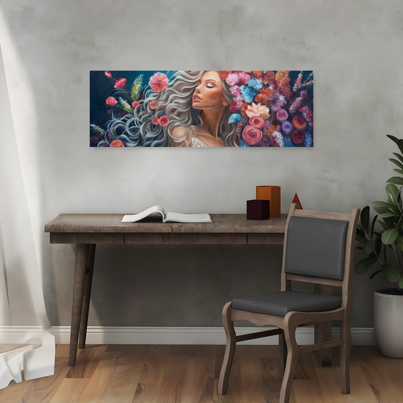 Art floral éthéré, H 36 po x l 12 po