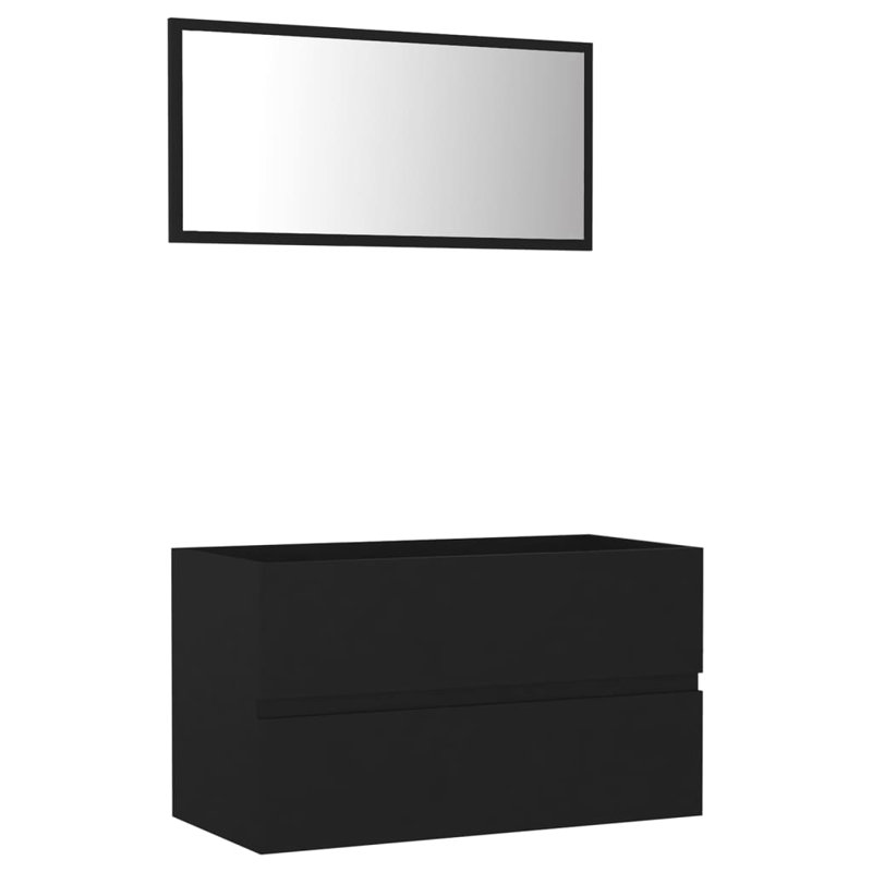 Adja 80cm Bathroom Vanity Base Only, Black