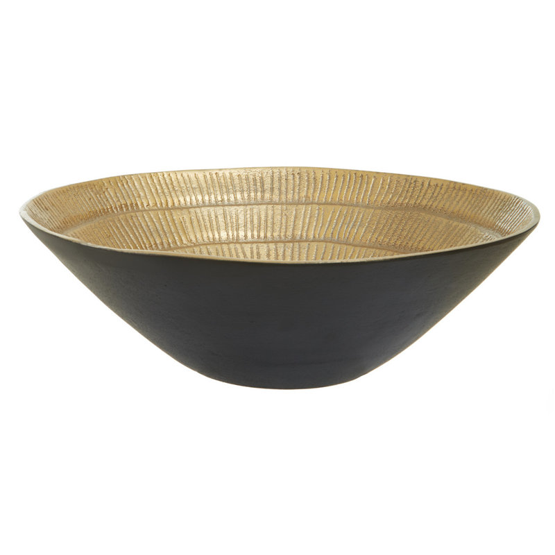 Wiechmann Aluminum Decorative Bowl 1, 12cm H x 37cm W x 37cm D