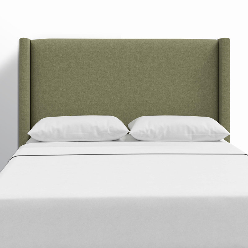 Hanson Upholstered Headboard, Full, Zuma Laurel Textured Linen