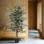 130 cm H Faux Ficus Tree Plant in Cement Freestanding  Planter