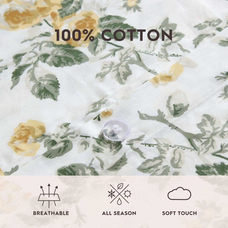 100% Cotton Standard Duvet Cover Bedding Set, King Duvet Cover + 2 King Pillowcases
