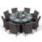 Karcher 8 Seater Dining Set with Cushions and Parasol