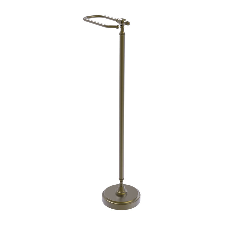 Free Standing Toilet Paper Holder, Antique Brass