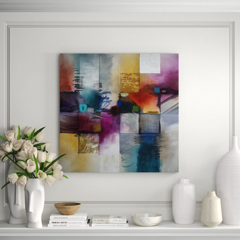 Sound Within 1 Print by Jennifer Hollack Raboin, 36" H x 36" W x 2.25" D, Gold Frame Canvas