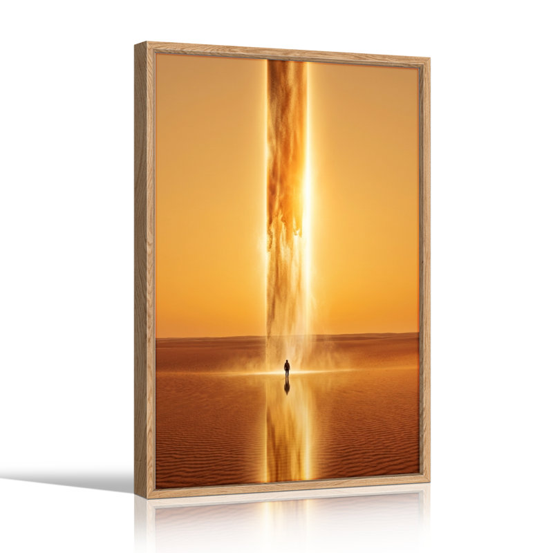 Golden Horizon, reproduction d'art sur toile, ensemble de 1, 48"H x 32"W, Naturel