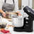 OVENTE Electric Stand Mixer with 3.5 Quarts Stainless Steel Mixing Bowl, 5 Speed Portable and Lightweight 250W Kitchen Mixer for Everyday Use, Includes 2 Egg Beater Whisk and Dough Hook Black SM680B-87461399