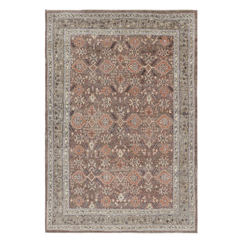 Rug & Kilim’S Oushak Style Rug In Beige-Brown With Floral Patterns