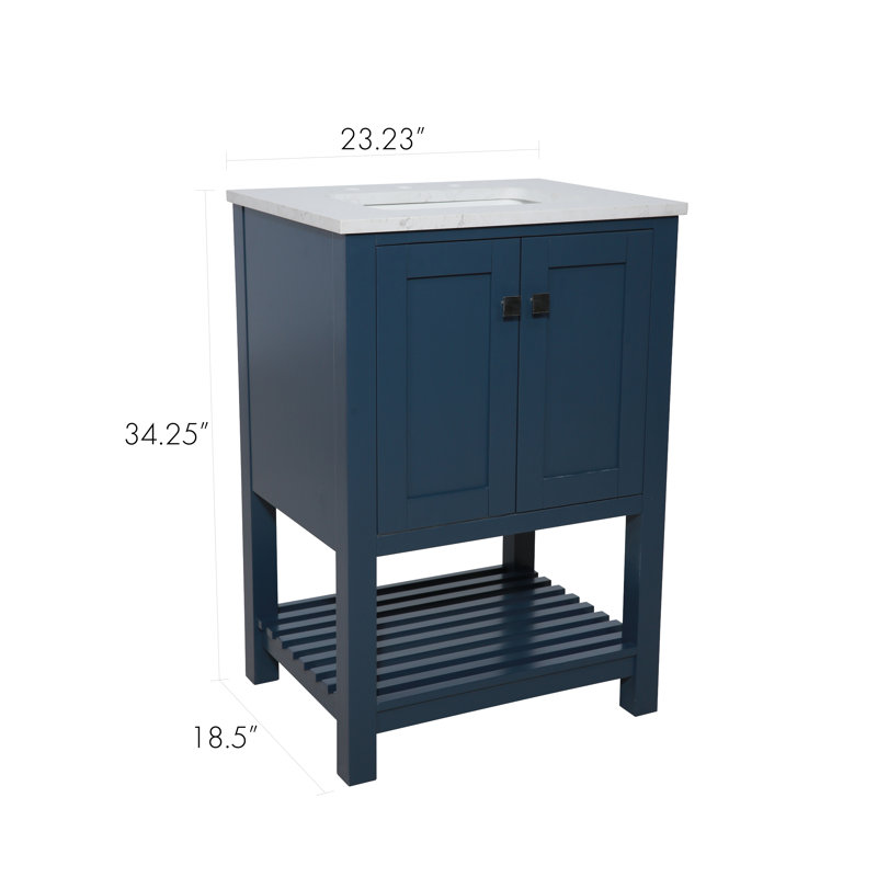Meuble-lavabo 2 portes Akaysha, Bleu