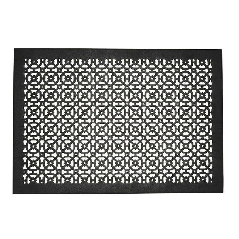 Ouverture de conduit AIR RETOUR | Couvercle de conduit lourd en aluminium coulé | Thermolaqué, Noir thermolaqué