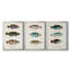 Antique Fish Trio I - Toile tendue avec châssis sur mesure - 3 pièces-1994754545-1994754557