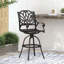 Tabouret de bar pivotant en fonte d'aluminium