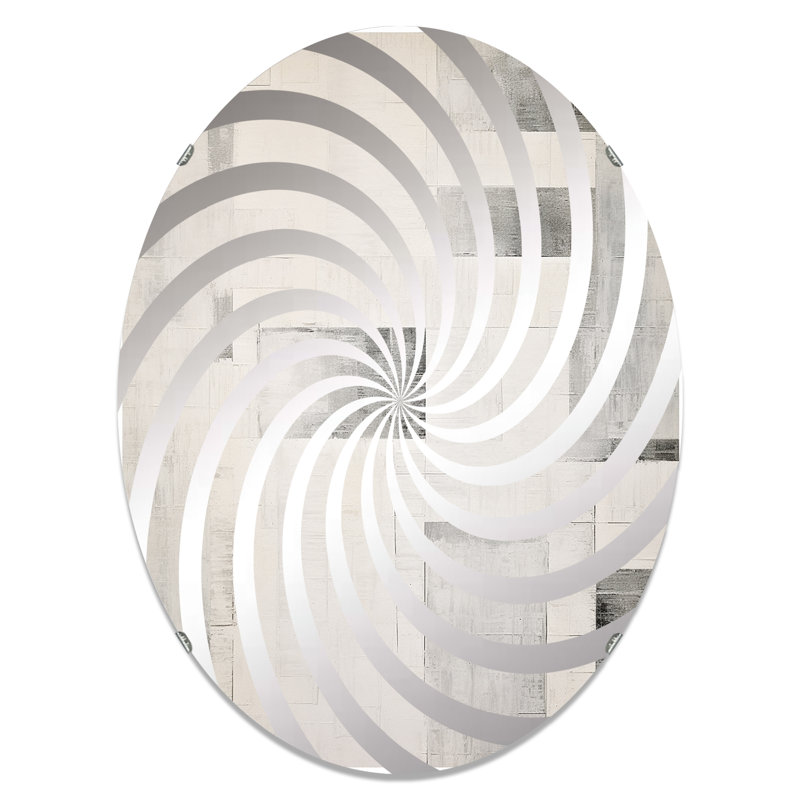 Miroir décoratif gris / blanc Platine Parallels I - Vortex MIR105949 O, L 20 po x H 30 po