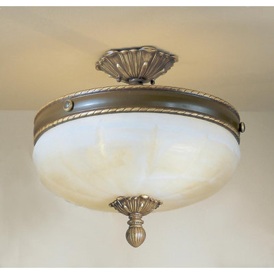Comeaux Glass Semi Flush Mount