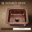 Évier de cuisine en cuivre martelé à la main à double cuve 12 "Pure Copper