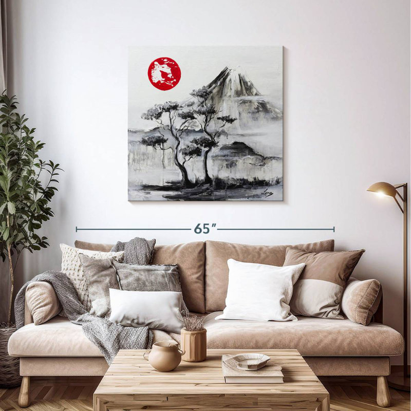 Harnek, paysage japonais pittoresque, H 39 po x l 39 po
