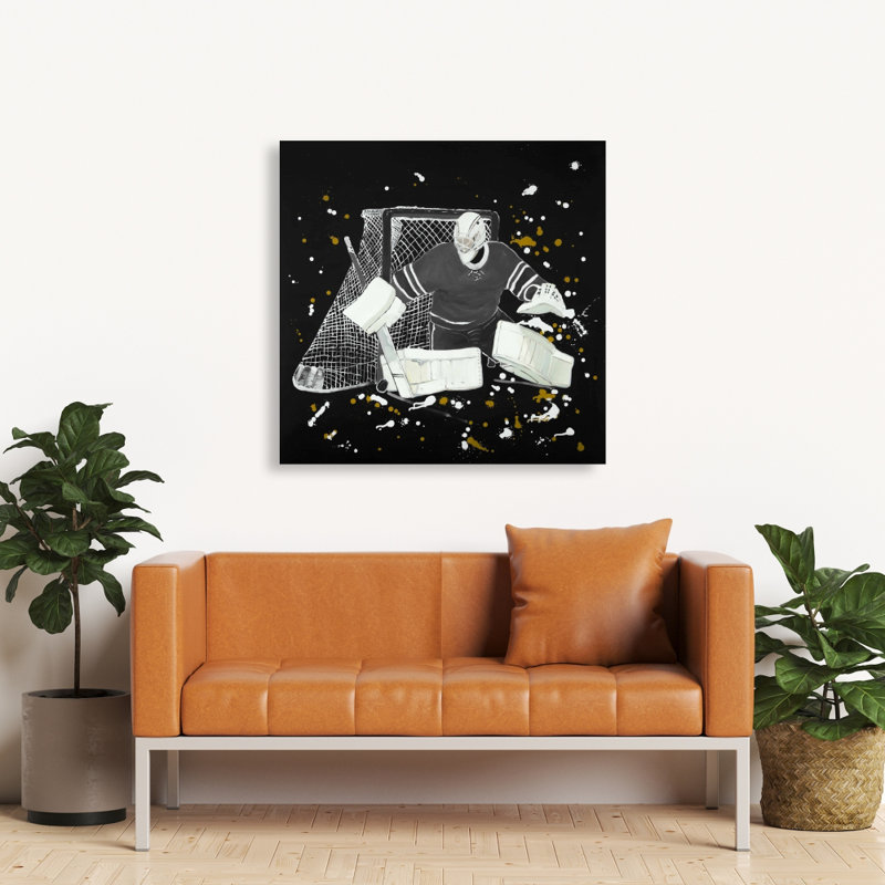Toile de gardien de but de hockey - art mural de sport pour la maison