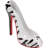 Zebra Print High Heel 1 Bottle Tabletop Wine Bottle Rack