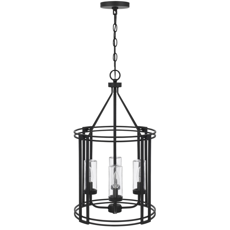 4 - Light Dimmable Lantern Cylinder Chandelier