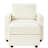 Comfortable Beige Corduroy Sectional Couch With And Soft Upholstered Accent Chair , - Living Room Comfort