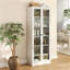 Armoire de cuisine en métal - 72 po de hauteur avec 5 tablettes réglables, armoire autoportante blanche pour cuisine / garde-manger / salle de bain