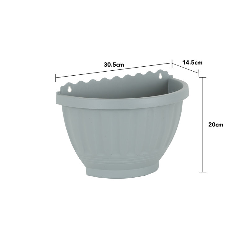 Wham Etruscan 30cm Wall Basket Pack of 4 Soft Grey