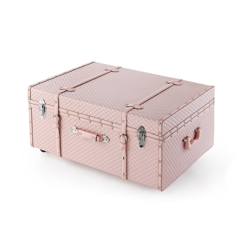 Coffre Texture Brand - diamant taupe amande, Rose