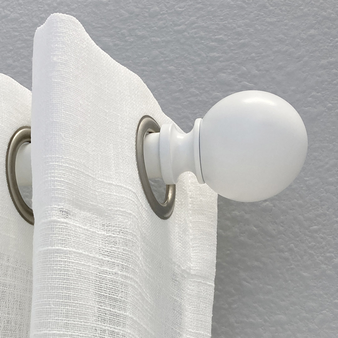 Decopolitan Punch and Press No Drill Curtain Rod Set Winston Porter 
