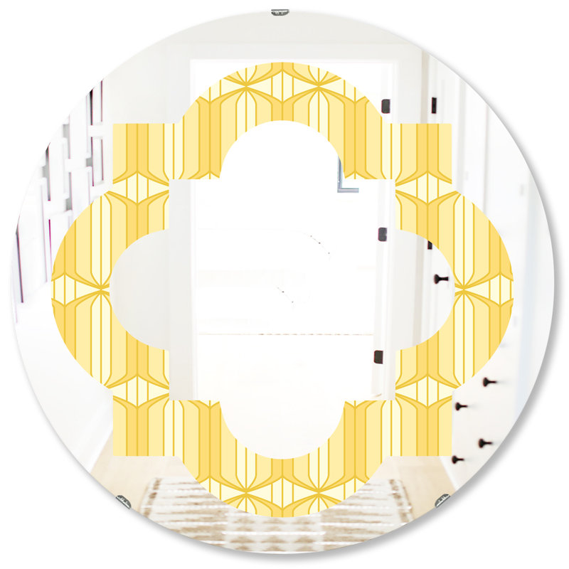 Miroir mural sans cadre prequadrilobe design iii éclectique, H 31,5 po x l po