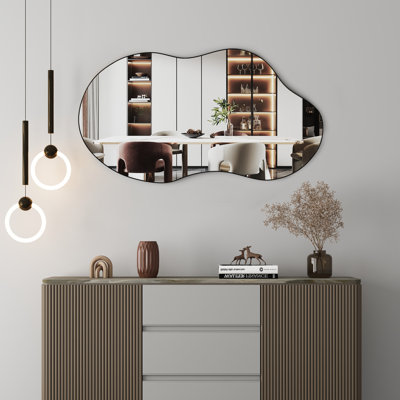 Asymmetrical Metal Wall Mirror