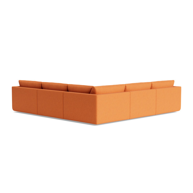 Eva Modular Sectional, Performance Weave - Carrot