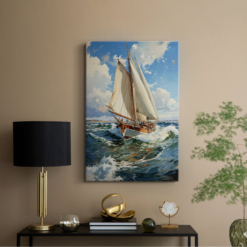 NAUTICAL Series CCCCXXVI - Toile tendue avec châssis de qualité supérieure - Prêt à être accroché, H 18 po x l 12 po