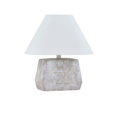 Kingston 14" Table Lamp with Linen Shade, Gray