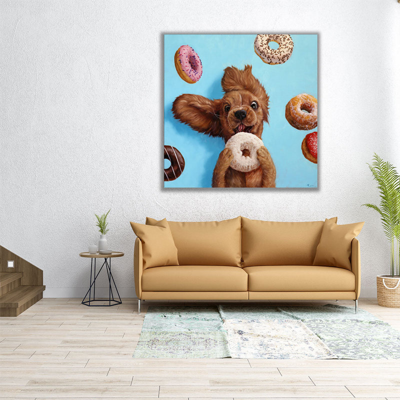 «Happy Place», reproduction d'art sur toile, H 30 po x l 30 po