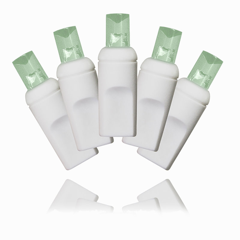 Lumières en fil blanc de 4 po, Vert givré