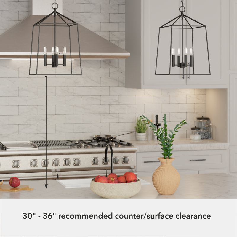 Jasmine Roth 4 - Light Lantern Pendant, Flat Matte Black