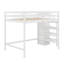 Lit mezzanine double avec garde-robe et escalier-1794042568